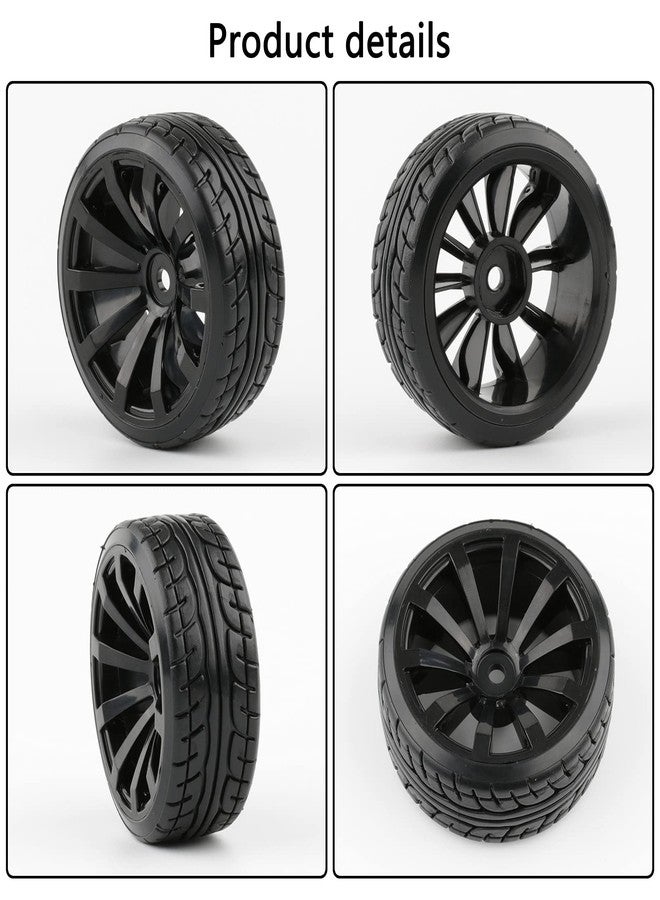 Rchobbytop 4pcs 1/10 RC Drift Wheels 12mm Hex Drift Wheels and Tires for HSP Redcat HPI Tamiya 3RACING Kyosho Traxxas Wltoys MST Exceed RC Drift Car, with 8pcs Flange Lock Nuts and Wrench - Image 4